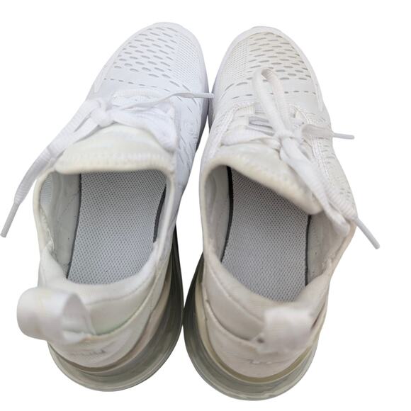 Nike Air Max 270 Lace-Up Sneakers Shoes Unisex Kids White Size US4Y EU36 - Picture 7 of 11